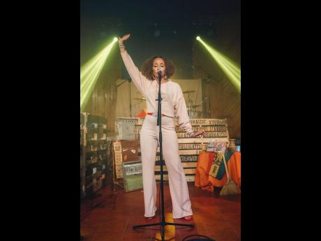 Nadine Sutherland performing on ‘Earth Feel It’, a 27-minute film documentary produced by Kareem ‘Remus’ Burrell, son of the late Philip ‘Fatis’ Burrell, and filmed by Sameel ‘Samo’ Johnson.