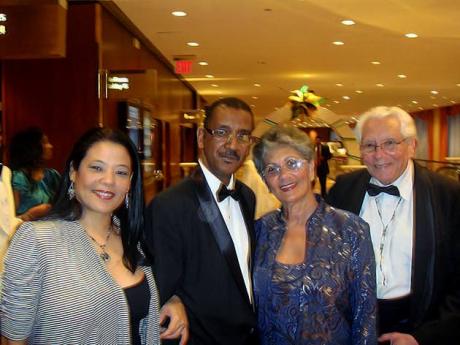From left: Danielle Lee, Ambassador Raymond Wolfe, Sheila Lee and Ronnie Nasralla at the Jamaican Independence Celebration Foundation Inc, grand ball in New York in 2011. 