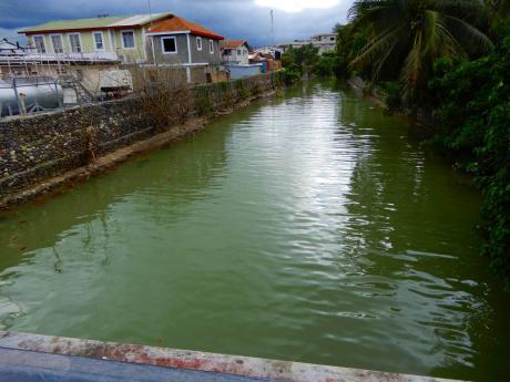 A section of the Otram River in Port Maria 