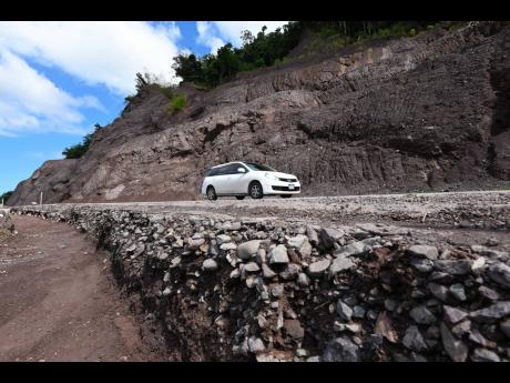 Retaining walls are yet to be constructed along sections of the slopes on the Agualta Vale to Broadgate strip of the Junction road in St Mary. 