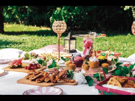 A closer look at the delectable picnic spread.