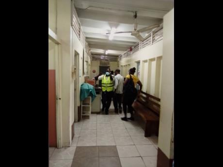 Limited space in the passageway at the Waterford Health Centre in Portmore, St Catherine. 