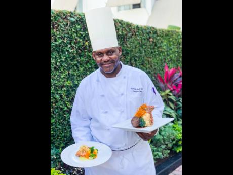 Fredrick Gayle, executive chef for The Courtleigh Hospitality Group shows off a few of the dishes planned for Knutsford's Valentine's dinner. 