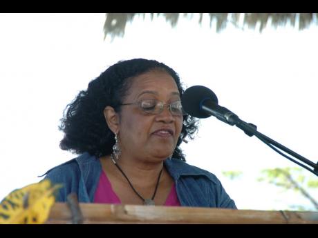 Jamaican poet Lorna Goodison took the stage at the 2008 Calabash International Literary Festival, held in Treasure Beach, St Elizabeth. 
