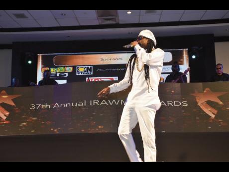 Beenie Man thrills the audience at the 37th staging of IRAWMA held at The Jamaica Pegasus hotel.