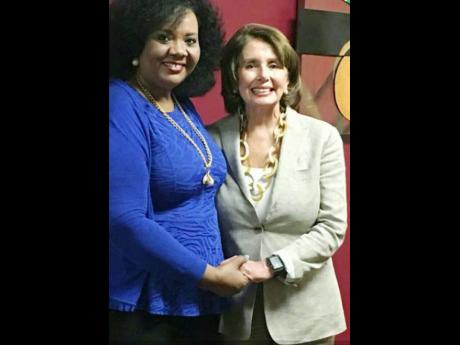 The Rev Dr Karen Green (left) and House Speaker Nancy Pelosi.
