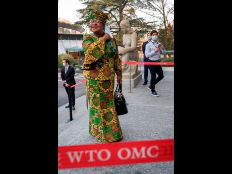 New Director General of the World Trade Organization, Ngozi Okonjo-Iweala, arrives at the WTO headquarters to takes office in Geneva, Switzerland, on Monday, March 1.