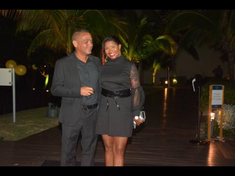 RIGHT: Simon Casserly and his wife, Kerry-Ann, arrive at his 50th birthday celebration at the Royalton Negril recently.  