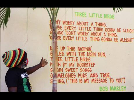 The lyrics and music of Bob Marley live on, and they are also written all over the walls of the museum. 