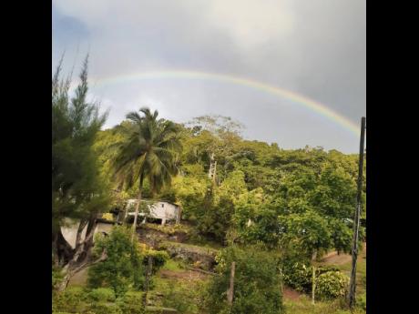 
There is a pot of gold somewhere in that rainbow. Photo taken in Brown’s Town, St Ann.