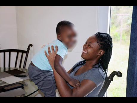 Shaneka Lemord and her two-year-old son, whom she alleges was physically abused by a caregiver at a daycare centre in Falmouth, Trelawny.