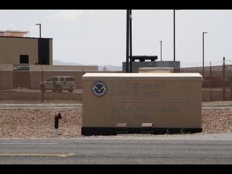 The entrance to the Border Patrol station in Clint, Texas.