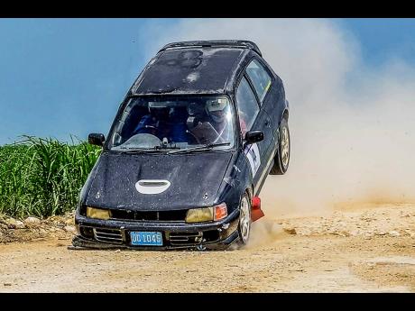 Thomas Hall takes a nosedive in his trusty Toyota Starlet.