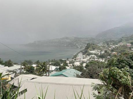 The northwestern town of Chateaubelair, located about two miles from La Soufrière, is blanketed in ash on Friday, hours after the volcano erupted. 

 