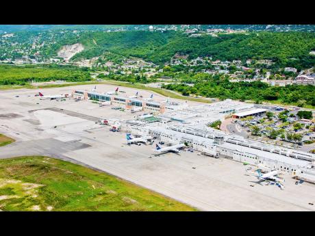 The runway at Sangster International Airport in Montego Bay, Jamaica, the Caribbean’s largest airport.