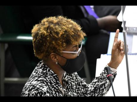 Pamela Monroe Ellis, auditor general, at the sitting of the PAC in Gordon House on Tuesday.