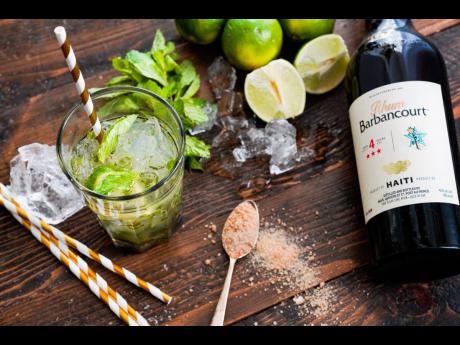 A mesmerising mojito made with Barbancourt, lime juice, club soda, a splash of syrup and fresh mint leaves.