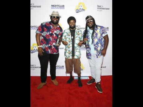 Multi-Grammy Award winners Morgan Heritage make a red carpet entrance at the Nightclub and Bar Show. 