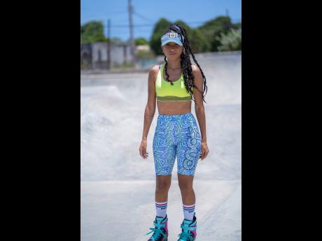 Naomi doesn’t just surf, she rollerblades, too. 