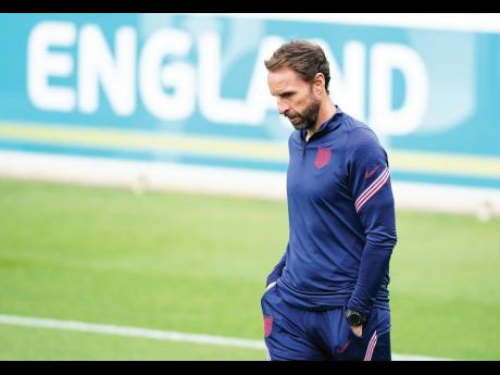 England’s manager Gareth Southgate arrives for a training session at St George’s Park, Burton upon Trent, England, yesterday, ahead of their Euro 2020 soccer championship final match against Italy at Wembley Stadium this afternoon.