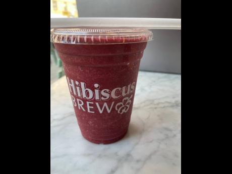 The hibiscus smoothie at Hibiscus Brew.The hibiscus smoothie at Hibiscus Brew.