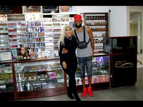 Esco Da Shocker (right), owner of EC Makeup Bar, and Yaquema Sewell, the store’s manager. 