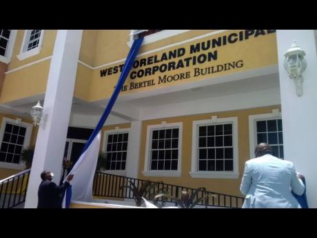 The Bertel Moore building, headquarters of the Westmoreland Municipal Corporation, was unveiled on Thursday.