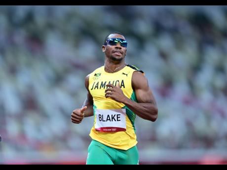 Jamaica’s Yohan Blake competing in the men’s 100m first round at the Tokyo 2020 Olympics, at the Tokyo Olympic Stadium in Tokyo, Japan, yesterday.