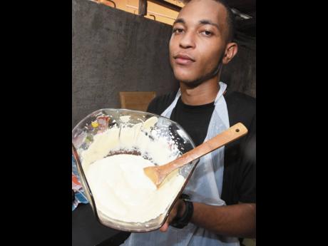 This is the final look of the ackee ice cream mix before it is placed into an air-tight container. He strongly recommends that you freeze it overnight.