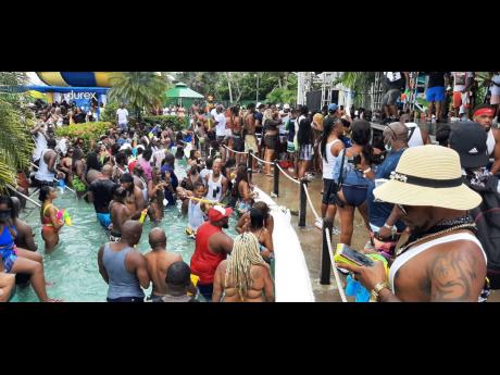 Patrons enjoying themselves at the recently held Dream Weekend party event in Negril.