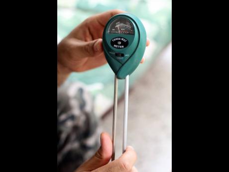 The task of taking care of an indoor garden is made easier with this soil meter. 