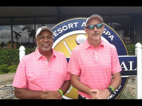 
Golfers Sean Morris (left) and Mark Newnham.