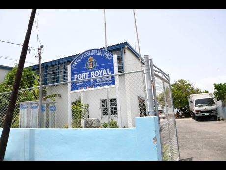 The hunt is on for three men escaped from the lock-up at the Port Royal Police Station in Kingston before daybreak yesterday.