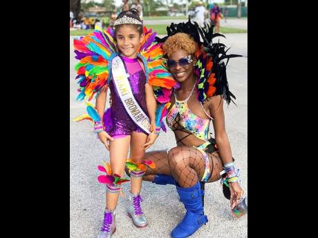 Little Miss Miami Broward Carnival Queen from 2018 to 2020 Peytience McClendon (left) and the 2019 Miss Miami Broward Carnival Queen Tatyanna Brown.