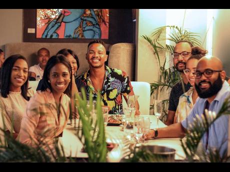 This happy group were out to celebrate their friends’ birthdays, but were interested to know more about the new menu. From left: Birthday girl Shari-Anne Watson, Jahdielle Owens, Asia Drummond, Christoper Boxe, birthday boy Russell Meghoo, Jessica Thomps