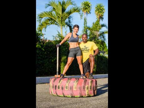 Terrelonge celebrated her 41st birthday in the gym, alongside personal trainer Stokely Rose, and other friends. 