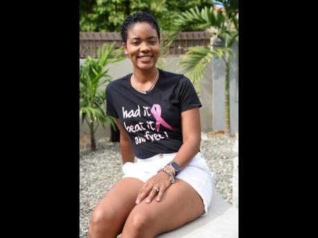 
‘Had it. Beat it. Am Free.’ was the message on Tara Montaque’s shirt. The warrior mom is happy and thankful that her breast cancer is now in remission. 
‘Had it. Beat it. Am Free.’ was the message on Tara Montaque’s shirt. The warrior mom is h
