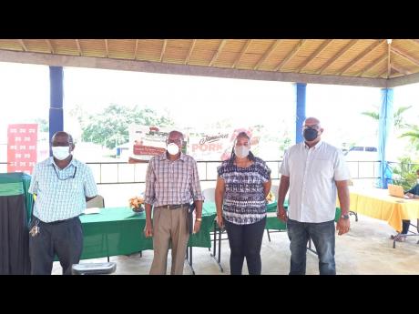 Newly-elected executive members of the Jamaica Pig Farmers’ Association from left: Noel Bennett, second vice-president-elect; George Daley, assistant secretary; Angela Bardowell, secretary; and Hannif Brown, president-elect.