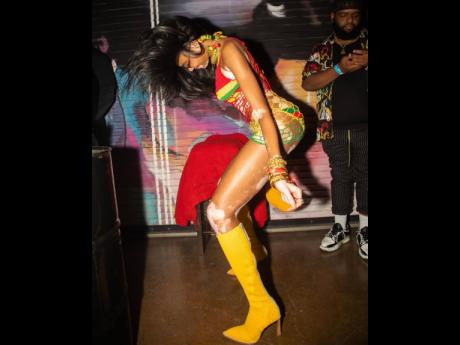 Jamaican-Canadian model Winnie Harlow does the Dutty Wine.