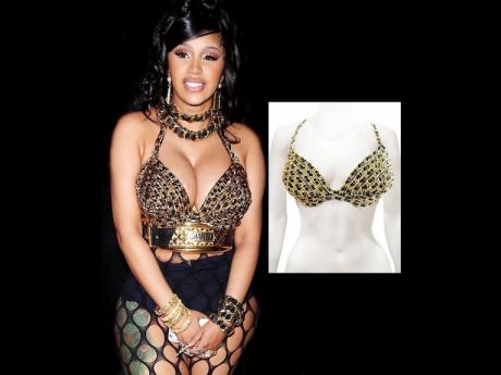 Styled by Kollin Carter, who’s also responsible for her fashion-forward Paris Fashion Week look, birthday girl Cardi B paired a custom Laurel DeWitt bra with a gold-plated Chanel belt. 