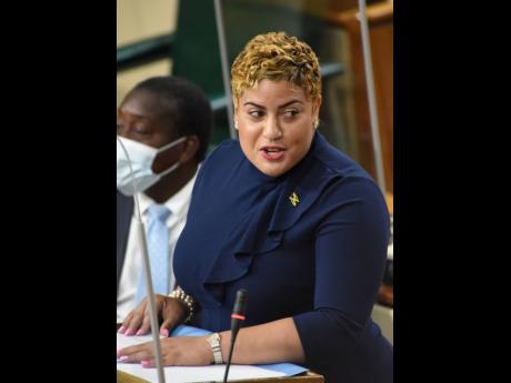 Krystal Lee, St Ann North West Member of Parliament, makes her debut contribution to the 2021 State of the Constituency Debate on Tuesday.