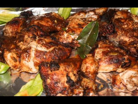There’s no Jamaican menu without jerked chicken. 