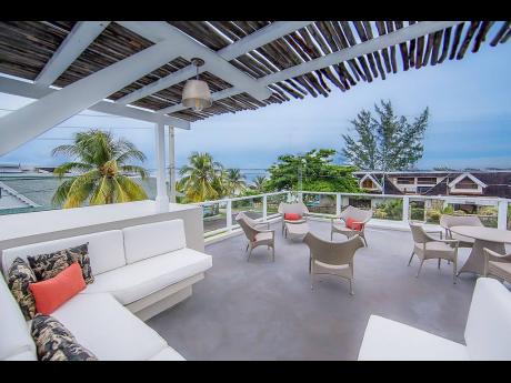 A newly installed sundeck on a renovated villa in Trelawny.
