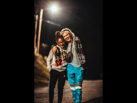 Becca D (right), also met up with Koffee during one of her visits to the island.