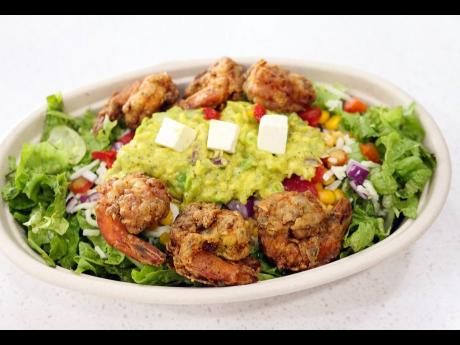 Check out the shrimp and guacamole salad bowl and build it your way. 