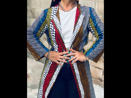Make a statement with the INAYA African print coat