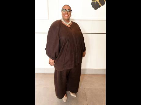 Dr Jacqueline Coke Lloyd, managing director of Make Your Mark Consultants was on trend in monochrome brown.