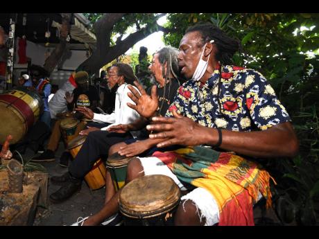
Members of the Binghistra Movement provided spiritual and energetic drumming.