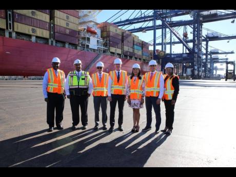 The Caribbean Shipping Association’s delegation poses with the Freeport Container Port’s leadership team at its terminal in Grand Bahama, The Bahamas.