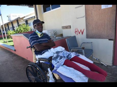 Forty-nine-year-old Dennis Green has been at the Falmouth Hospital in Trelawny since he was admitted in 2009 after a fall from a tree left him paralysed from the waist down.